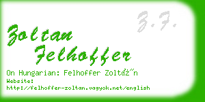 zoltan felhoffer business card